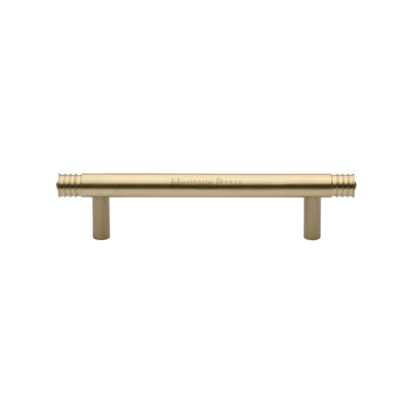 Heritage Brass Cabinet Pull Contour Design 96mm CTC Satin Brass finish - V4446 96-SB - Choice Handles
