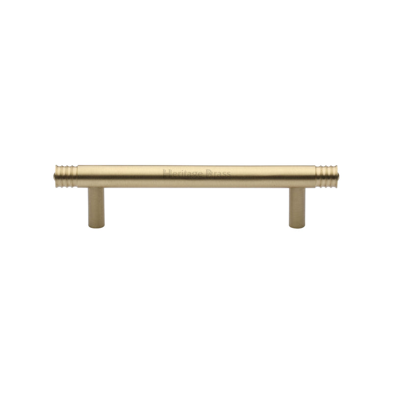 Heritage Brass Cabinet Pull Contour Design 96mm CTC Satin Brass finish - V4446 96-SB - Choice Handles