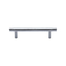 Heritage Brass Cabinet Pull Contour Design 96mm CTC Satin Chrome finish
 - V4446 96-SC - Choice Handles