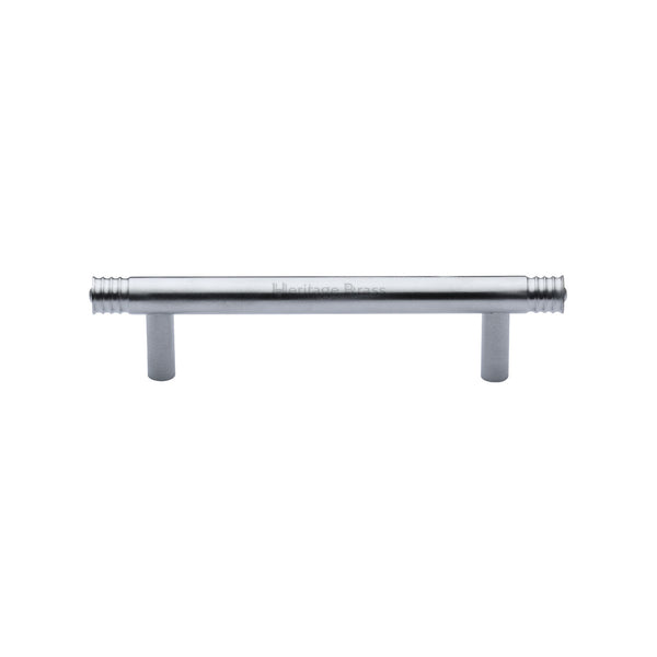 Heritage Brass Cabinet Pull Contour Design 96mm CTC Satin Chrome finish
 - V4446 96-SC - Choice Handles