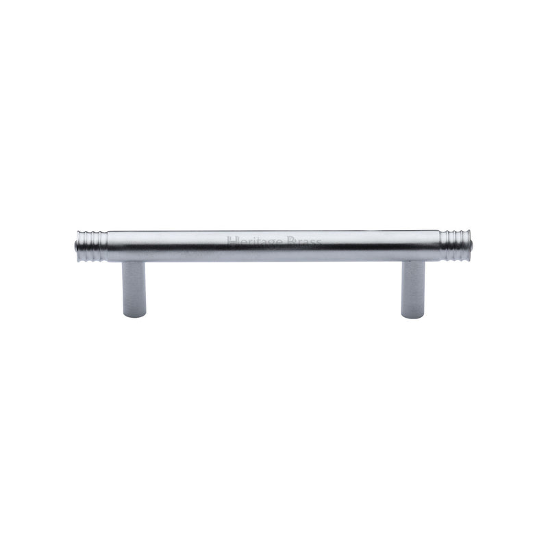 Heritage Brass Cabinet Pull Contour Design 96mm CTC Satin Chrome finish
 - V4446 96-SC - Choice Handles