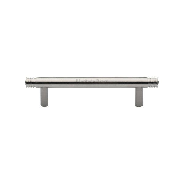 Heritage Brass Cabinet Pull Contour Design 96mm CTC Satin Nickel finish - V4446 96-SN - Choice Handles