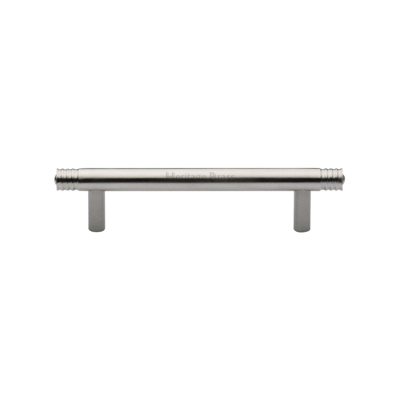 Heritage Brass Cabinet Pull Contour Design 96mm CTC Satin Nickel finish - V4446 96-SN - Choice Handles