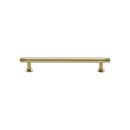 Heritage Brass Cabinet Pull Contour Design with 16mm Rose 128mm CTC Polished Brass finish - V4447 128-PB - Choice Handles