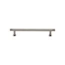 Heritage Brass Cabinet Pull Contour Design with 16mm Rose 128mm CTC Polished Nickel finish - V4447 128-PNF - Choice Handles
