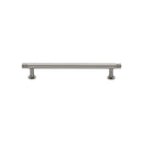 Heritage Brass Cabinet Pull Contour Design with 16mm Rose 128mm CTC Satin Nickel finish - V4447 128-SN - Choice Handles