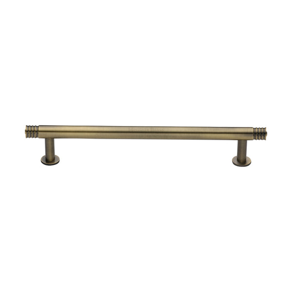 Heritage Brass Cabinet Pull Contour Design with 16mm Rose 160mm CTC Antique Brass finish - V4447 160-AT - Choice Handles