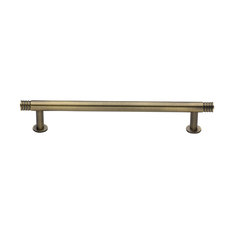 Heritage Brass Cabinet Pull Contour Design with 16mm Rose 160mm CTC Antique Brass finish - V4447 160-AT - Choice Handles