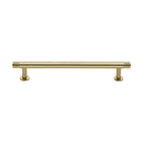 Heritage Brass Cabinet Pull Contour Design with 16mm Rose 160mm CTC Polished Brass finish - V4447 160-PB - Choice Handles