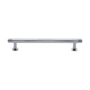 Heritage Brass Cabinet Pull Contour Design with 16mm Rose 160mm CTC Polished Chrome finish - V4447 160-PC - Choice Handles