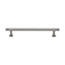 Heritage Brass Cabinet Pull Contour Design with 16mm Rose 160mm CTC Satin Nickel finish - V4447 160-SN - Choice Handles