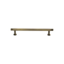 Heritage Brass Cabinet Pull Contour Design with 16mm Rose 96mm CTC Antique Brass finish - V4447 96-AT - Choice Handles