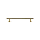 Heritage Brass Cabinet Pull Contour Design with 16mm Rose 96mm CTC Polished Brass finish - V4447 96-PB - Choice Handles