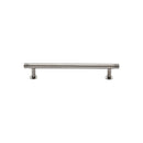 Heritage Brass Cabinet Pull Contour Design with 16mm Rose 96mm CTC Polished Nickel finish - V4447 96-PNF - Choice Handles