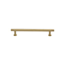 Heritage Brass Cabinet Pull Contour Design with 16mm Rose 96mm CTC Satin Brass finish - V4447 96-SB - Choice Handles
