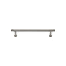 Heritage Brass Cabinet Pull Contour Design with 16mm Rose 96mm CTC Satin Nickel finish - V4447 96-SN - Choice Handles