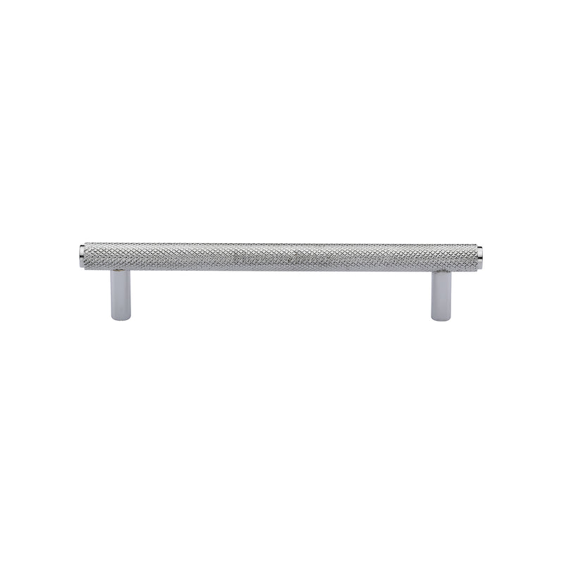 Heritage Brass Cabinet Pull Complete Knurl Design 128mm CTC Polished Chrome finish - V4458 128-PC - Choice Handles