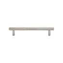Heritage Brass Cabinet Pull Complete Knurl Design 128mm CTC Polished Nickel finish - V4458 128-PNF - Choice Handles