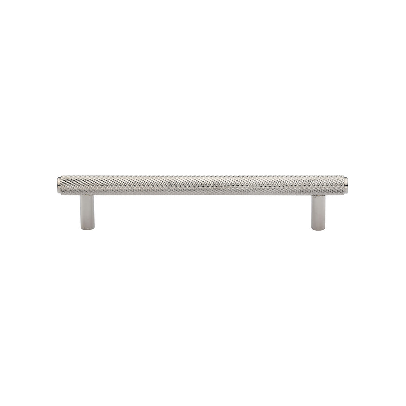Heritage Brass Cabinet Pull Complete Knurl Design 128mm CTC Polished Nickel finish - V4458 128-PNF - Choice Handles