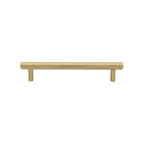 Heritage Brass Cabinet Pull Complete Knurl Design 128mm CTC Satin Brass finish - V4458 128-SB - Choice Handles