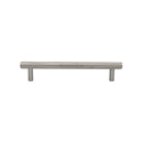 Heritage Brass Cabinet Pull Complete Knurl Design 128mm CTC Satin Nickel finish - V4458 128-SN - Choice Handles