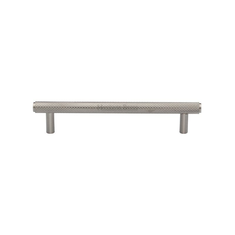 Heritage Brass Cabinet Pull Complete Knurl Design 128mm CTC Satin Nickel finish - V4458 128-SN - Choice Handles
