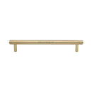 Heritage Brass Cabinet Pull Complete Knurl Design 160mm CTC Polished Brass finish - V4458 160-PB - Choice Handles