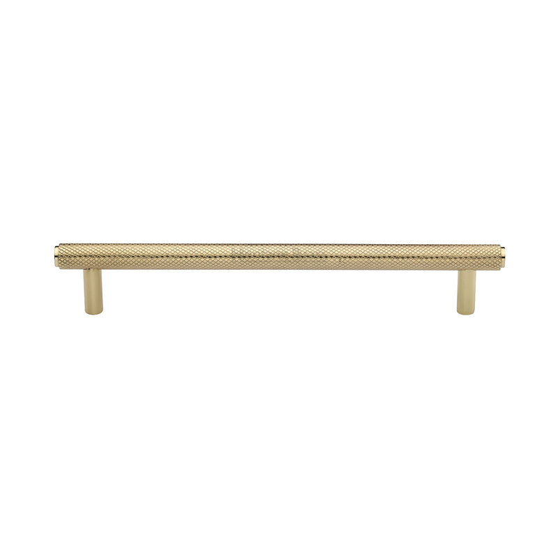 Heritage Brass Cabinet Pull Complete Knurl Design 160mm CTC Polished Brass finish - V4458 160-PB - Choice Handles