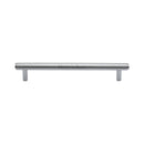 Heritage Brass Cabinet Pull Complete Knurl Design 160mm CTC Polished Chrome finish - V4458 160-PC - Choice Handles