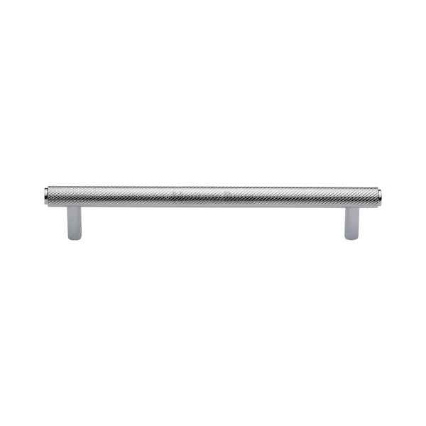 Heritage Brass Cabinet Pull Complete Knurl Design 160mm CTC Polished Chrome finish - V4458 160-PC - Choice Handles