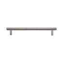 Heritage Brass Cabinet Pull Complete Knurl Design 160mm CTC Polished Nickel finish - V4458 160-PNF - Choice Handles