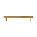 Heritage Brass Cabinet Pull Knurled Design 160mm CTC Unlacquered Brass finish - V4458 160-ULB