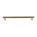 Heritage Brass Cabinet Pull Complete Knurl Design 192mm CTC Unlacquered Brass finish - V4458 192-ULB
