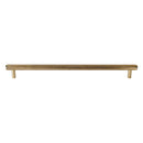 Heritage Brass Cabinet Pull Complete Knurl Design 254mm CTC Unlacquered Brass finish - V4458 254-ULB