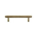 Heritage Brass Cabinet Pull Complete Knurl Design 96mm CTC Polished Brass finish - V4458 96-PB - Choice Handles