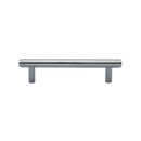 Heritage Brass Cabinet Pull Complete Knurl Design 96mm CTC Polished Chrome finish - V4458 96-PC - Choice Handles
