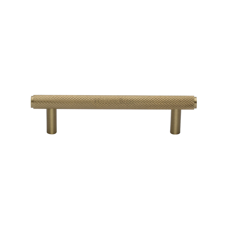 Heritage Brass Cabinet Pull Complete Knurl Design 96mm CTC Satin Brass finish - V4458 96-SB - Choice Handles