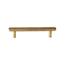 Heritage Brass Cabinet Pull Knurled Design 96mm CTC Unlacquered Brass finish - V4458 96-ULB