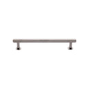 Heritage Brass Cabinet Pull Knurled Design with 16mm Rose 128mm CTC Polished Nickel finish - V4459 128-PNF - Choice Handles