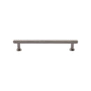 Heritage Brass Cabinet Pull Knurled Design with 16mm Rose 128mm CTC Satin Nickel finish - V4459 128-SN - Choice Handles
