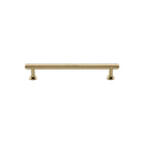 Heritage Brass Cabinet Pull Knurled Design with 16mm Rose 96mm CTC Polished Brass finish - V4459 96-PB - Choice Handles