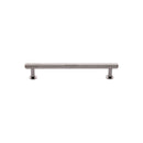Heritage Brass Cabinet Pull Knurled Design with 16mm Rose 96mm CTC Polished Nickel finish - V4459 96-PNF - Choice Handles