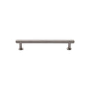Heritage Brass Cabinet Pull Knurled Design with 16mm Rose 96mm CTC Satin Nickel finish - V4459 96-SN - Choice Handles