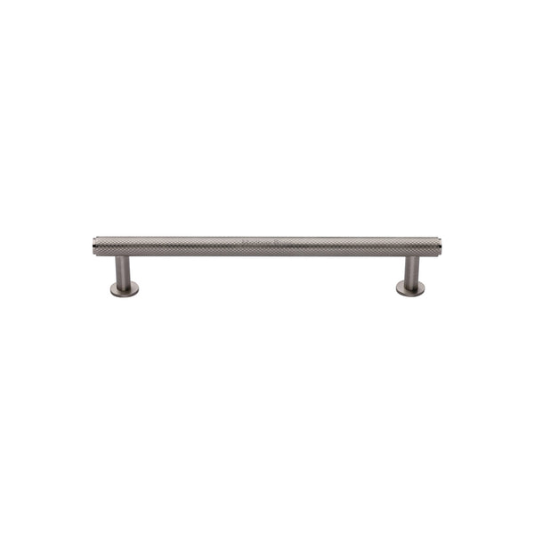 Heritage Brass Cabinet Pull Knurled Design with 16mm Rose 96mm CTC Satin Nickel finish - V4459 96-SN - Choice Handles