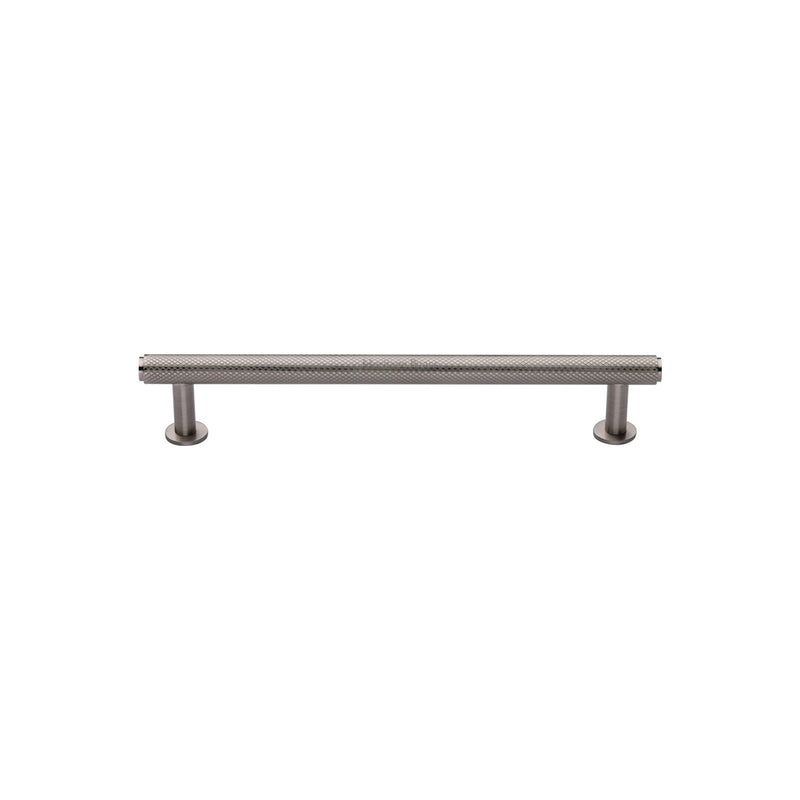Heritage Brass Cabinet Pull Knurled Design with 16mm Rose 96mm CTC Satin Nickel finish - V4459 96-SN - Choice Handles