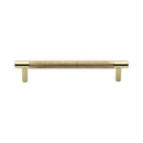 Heritage Brass Cabinet Pull Partial Knurl Design 128mm CTC Polished Brass finish - V4461 128-PB - Choice Handles