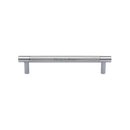 Heritage Brass Cabinet Pull Partial Knurl Design 128mm CTC Polished Chrome finish - V4461 128-PC - Choice Handles