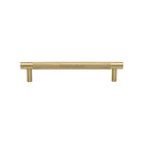 Heritage Brass Cabinet Pull Partial Knurl Design 128mm CTC Satin Brass finish - V4461 128-SB - Choice Handles