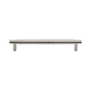 Heritage Brass Cabinet Pull Partial Knurl Design 160mm CTC Polished Nickel finish - V4461 160-PNF - Choice Handles