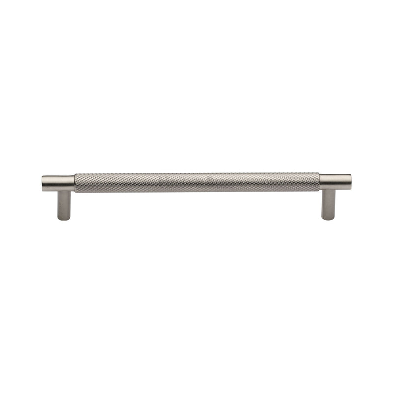 Heritage Brass Cabinet Pull Partial Knurl Design 160mm CTC Satin Nickel finish - V4461 160-SN - Choice Handles